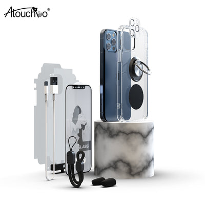 Atouchbo Custom OEM Anti-Shock protecting Clear Style 10 in 1 for iPhone Phone Case Sets