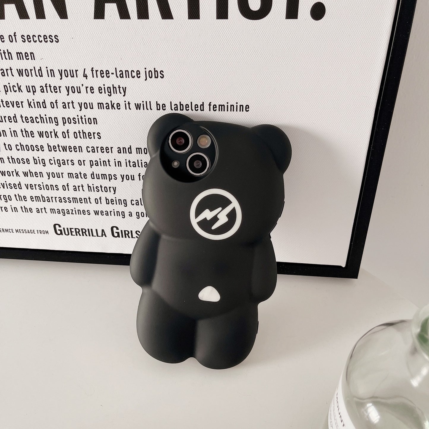 Lightning Bear Water Sticker Mobile Phone Case With Cartoon Style For Iphone 11 12 13 14 Plus Pro Max