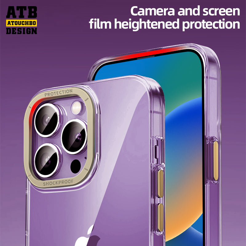 Atouchbo shockproof clear tpu transparent luxury designer cover for mobile iphone 13 14 pro max phone case
