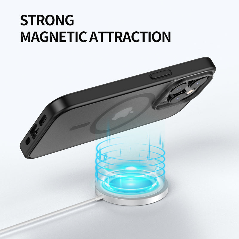 Hot sale Magnetic Wireless Charging Clear Phone Back Case Cover For Iphone 14 Pro Max