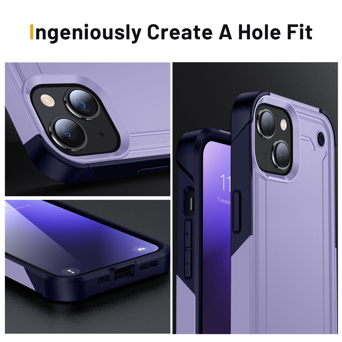 hot sale Solid Color case cover Drop-resistant protection case anti shock case for iphone 14 pro