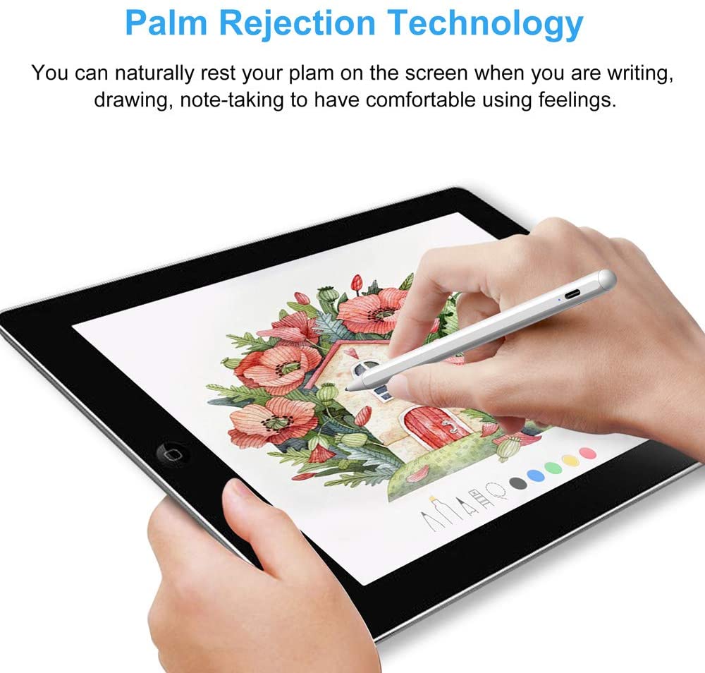 Magnetic Palm Rejection Active Stylus Pen for Apple iPad 7th 6th Gen / Pro 3rd / Mini 5th Gen / Air 3rd Gen
