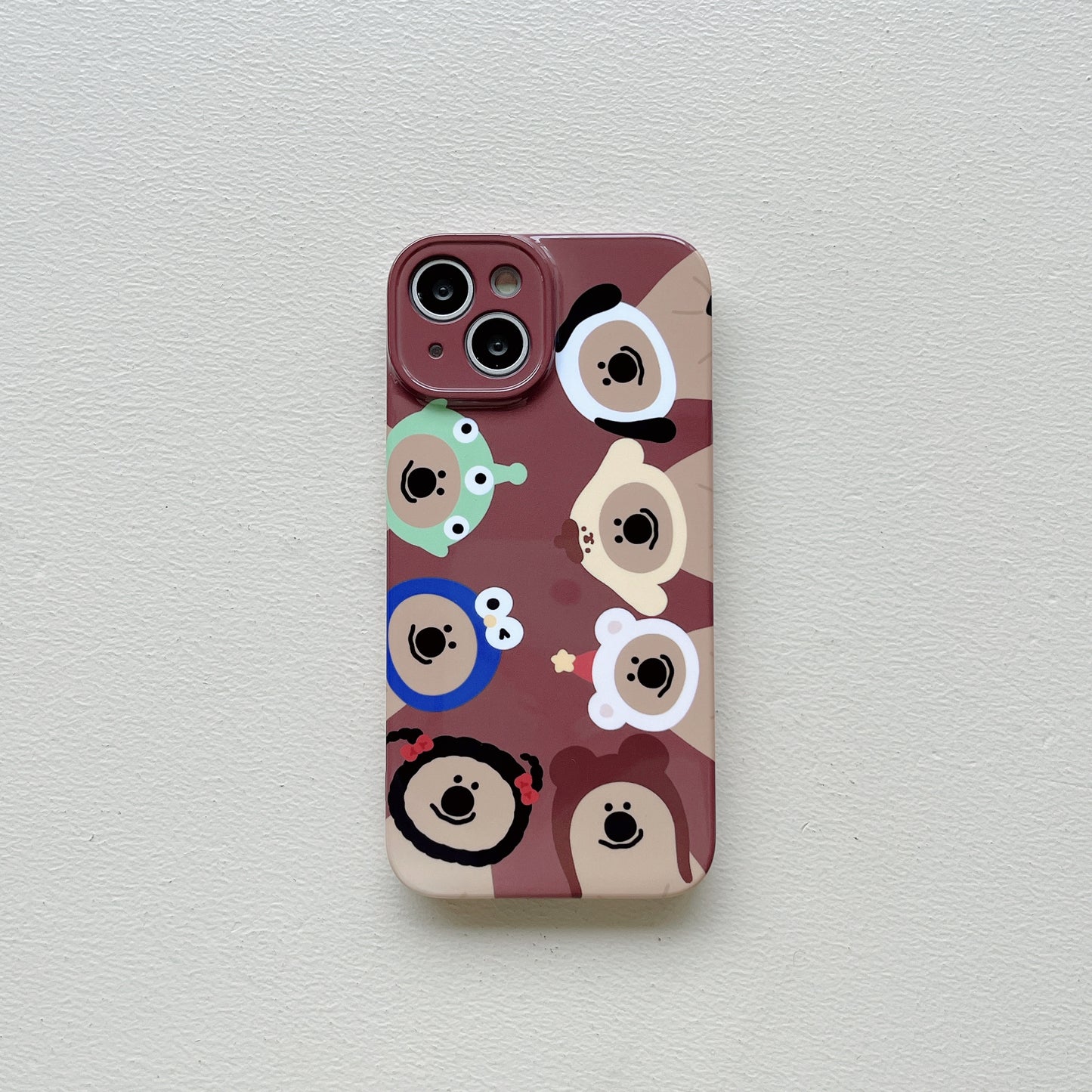 Popular Cute 3D Cartoon Pattern Bell Pepper Bear Film IMD Mobile Cover Case For Iphone 14 13 12 11Case