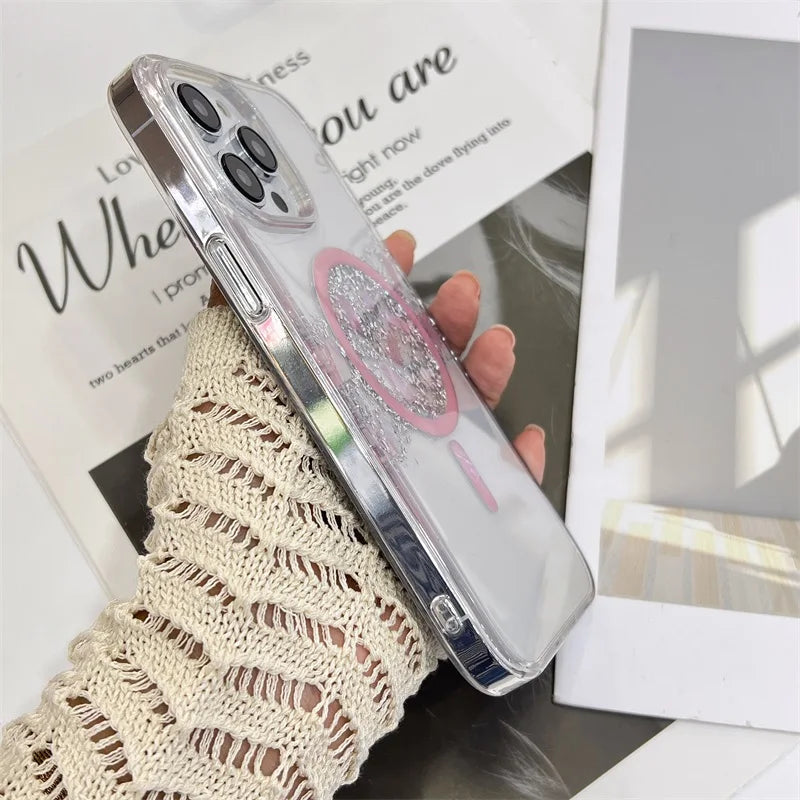 Hot Premium Shinning Luxury Case For iphone 14 pro Clear Cover For iphone 14 pro max Transparent Pc TPU Phone Case