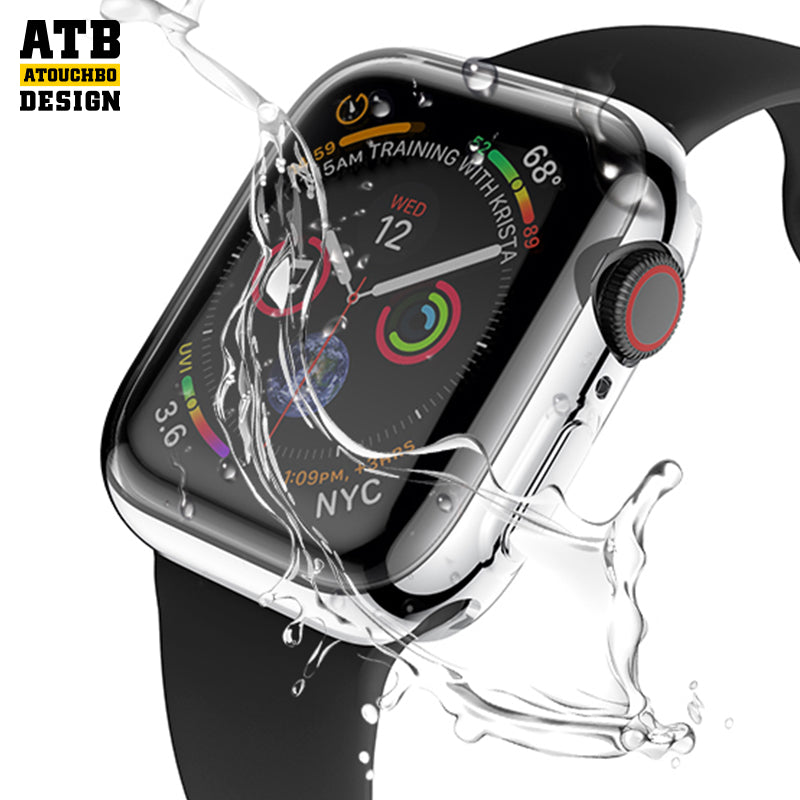 Hot Popular Transparent Shockproof Protect Soft TPU Watch Case Cover for Apple Watch 7 45 mm