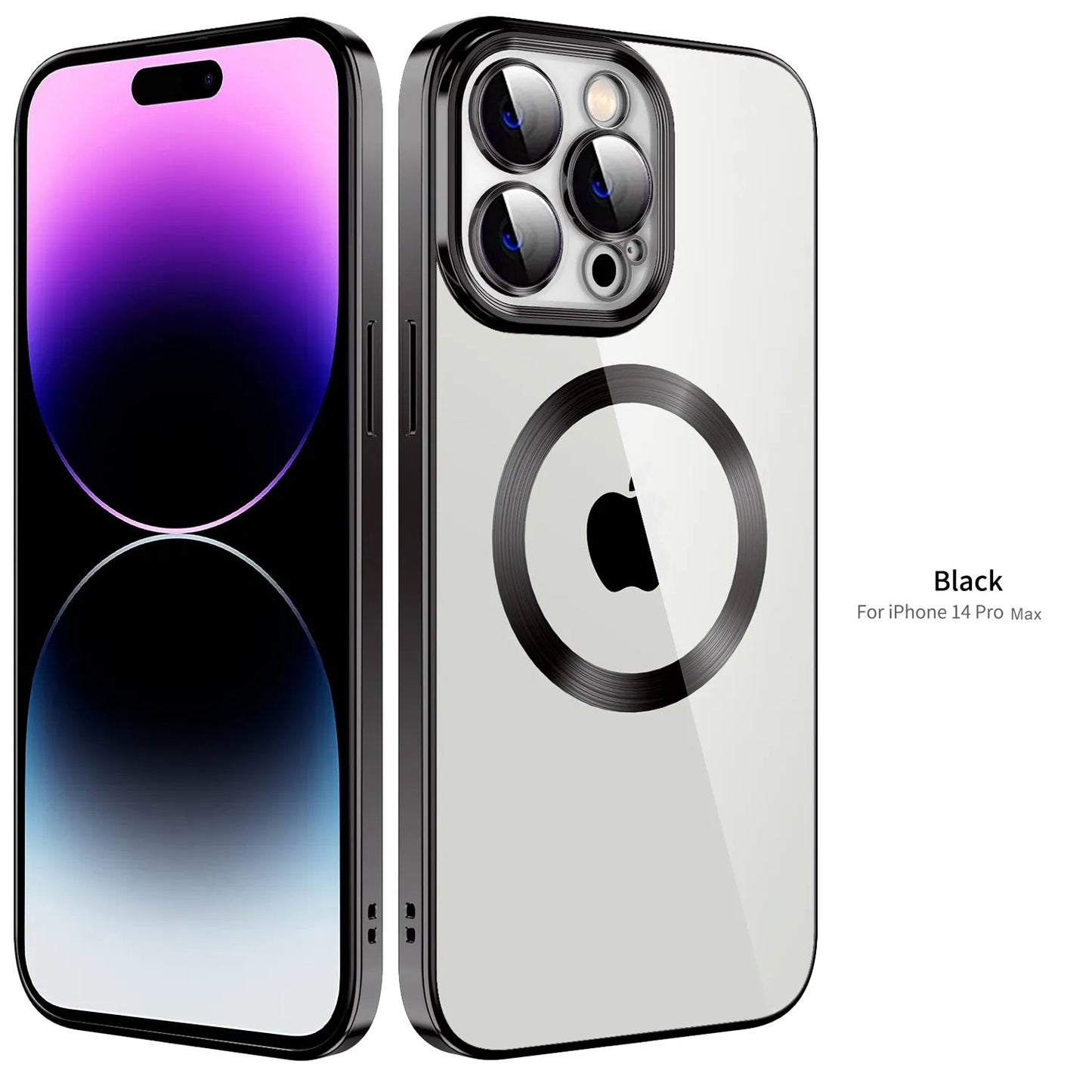Magnetic Wireless Charge Case for IPhone 14 13 Luxury Purple TPU Charging Phone Case for Iphone 11 12 13 Pro Max Plus