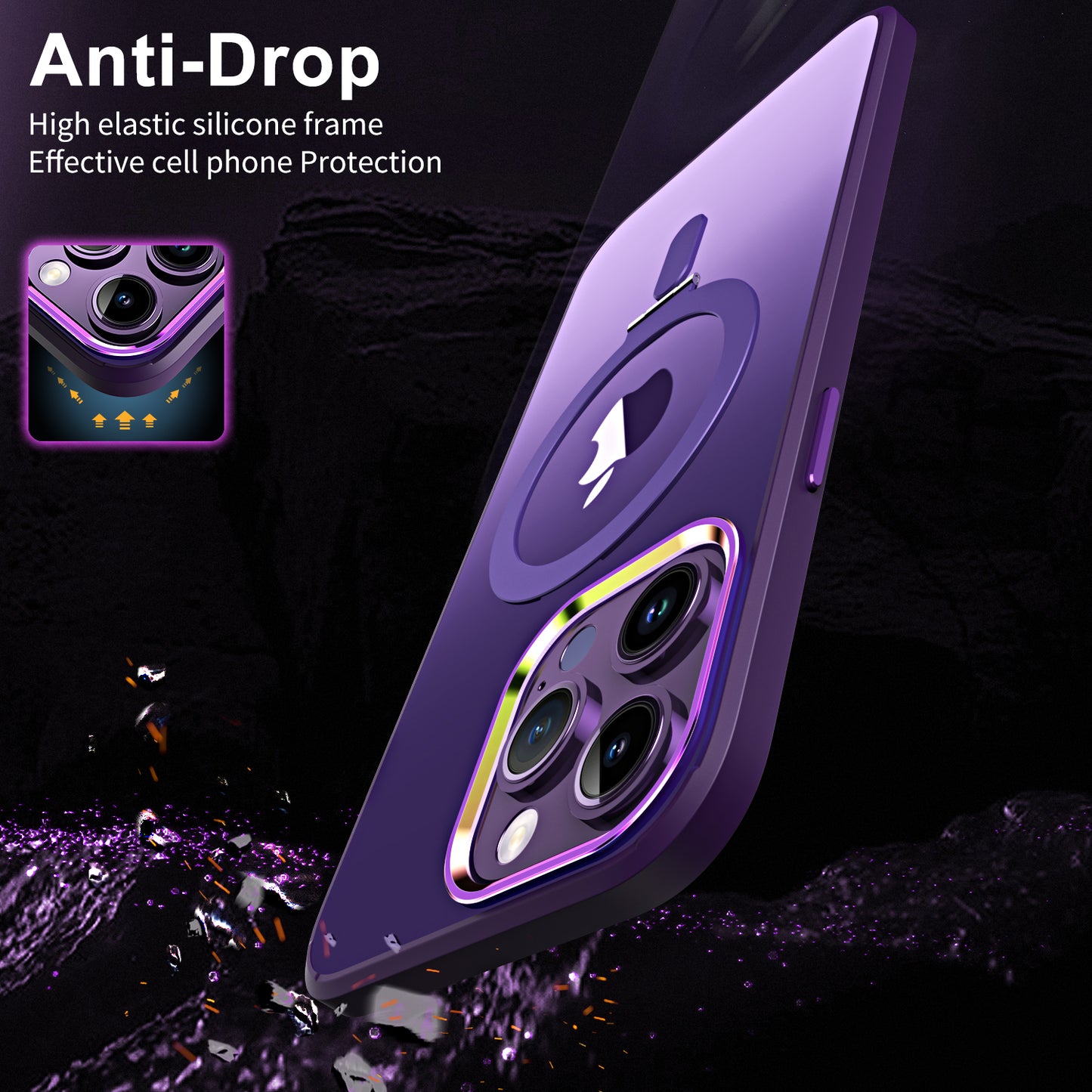 New arrival Anti Scratch silicone Ultra Clear Crystal phone Case Cover Wireless Charging Magnetic phone case for iphone 14