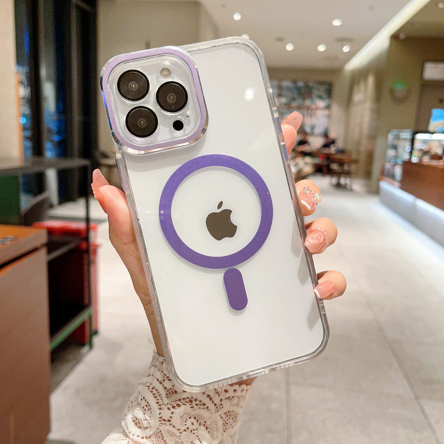 New trending charging phone case tpu magnetic transparent  Clear phone case for iphone 14 max