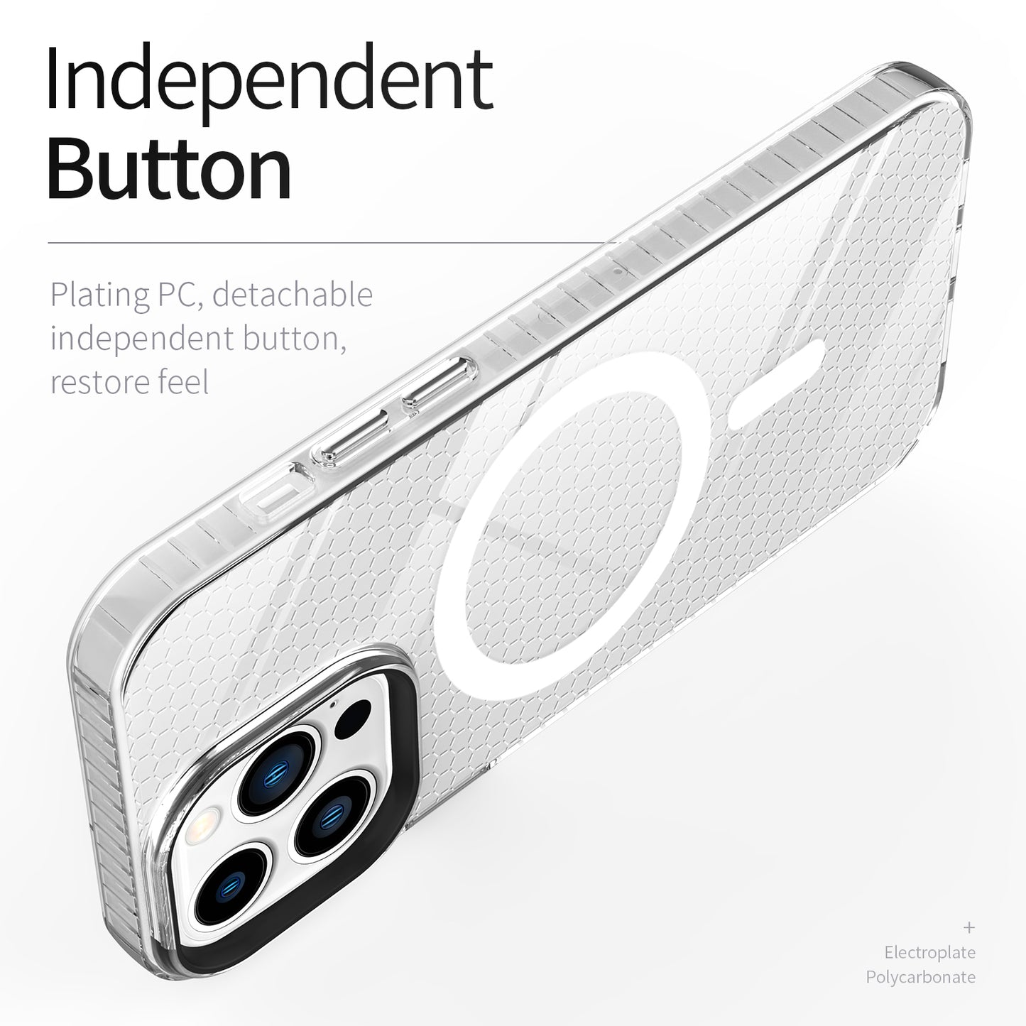 Luxury shockproof Clear PC TPU magnetic phone case Shockproof Silicone Bumper Phone case for iphone 14 pro max