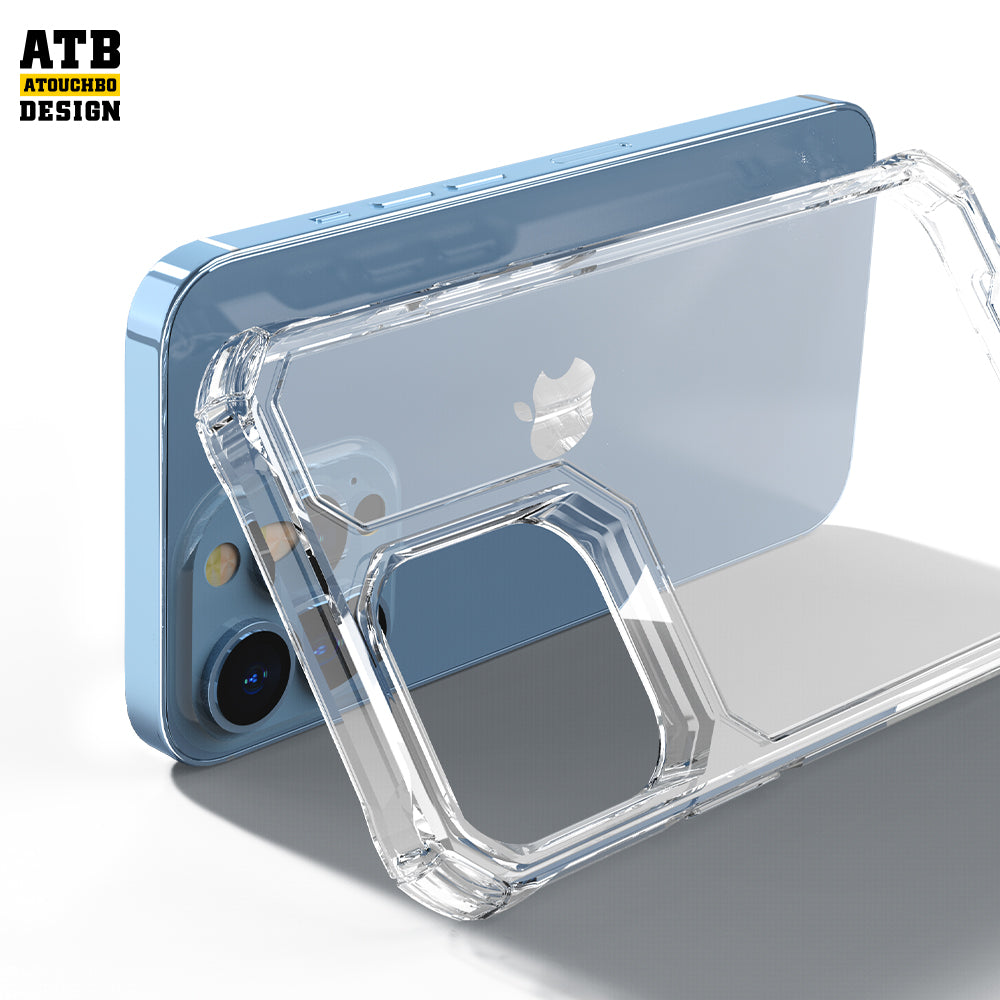 Atouchbo diamond crystal luxury clear transparent anti-shock mobile phone case for iphone 11 12 13 14 pro max