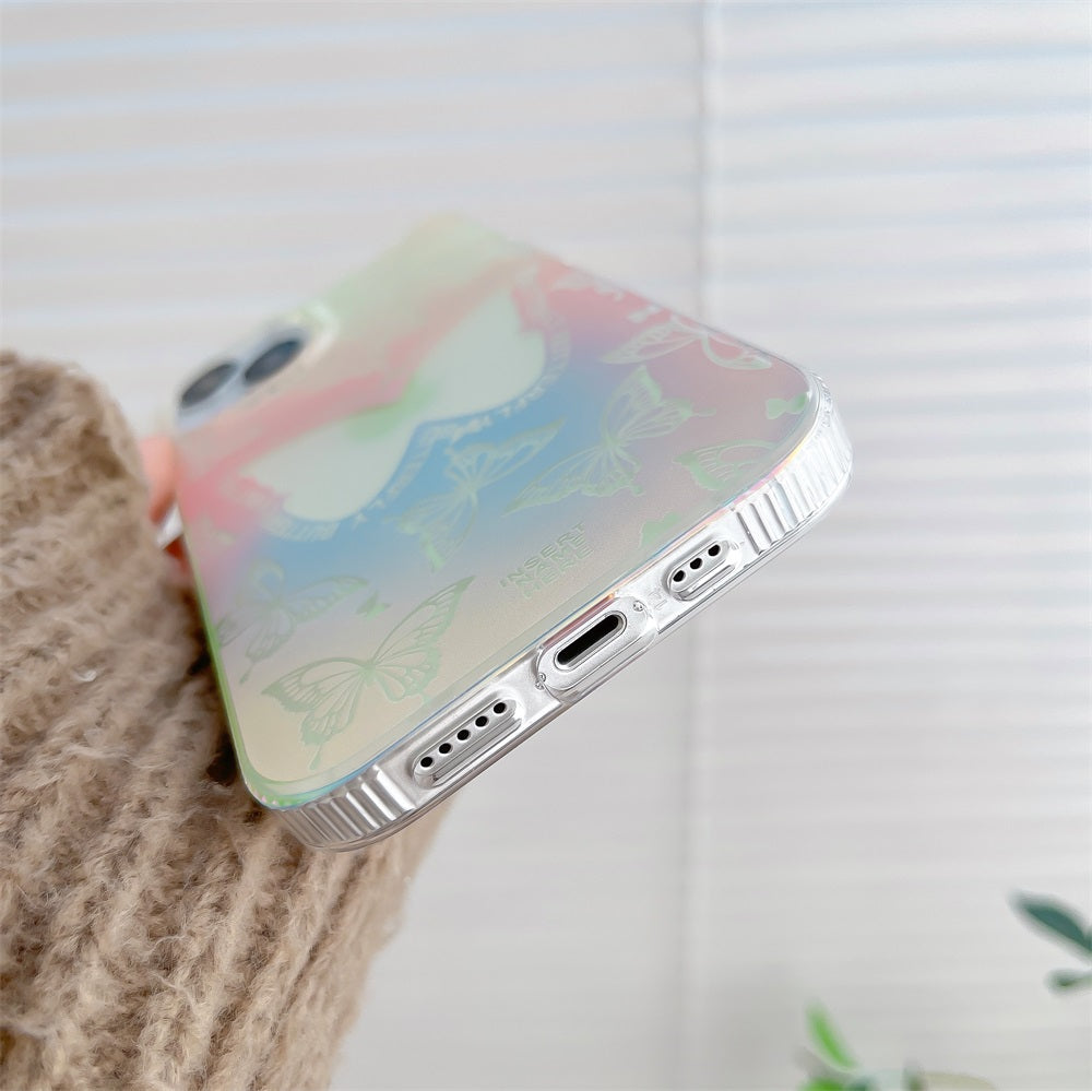 2023 new fashion shockproof phone case beautiful butterfly frosted mobile phone case for iphone 14