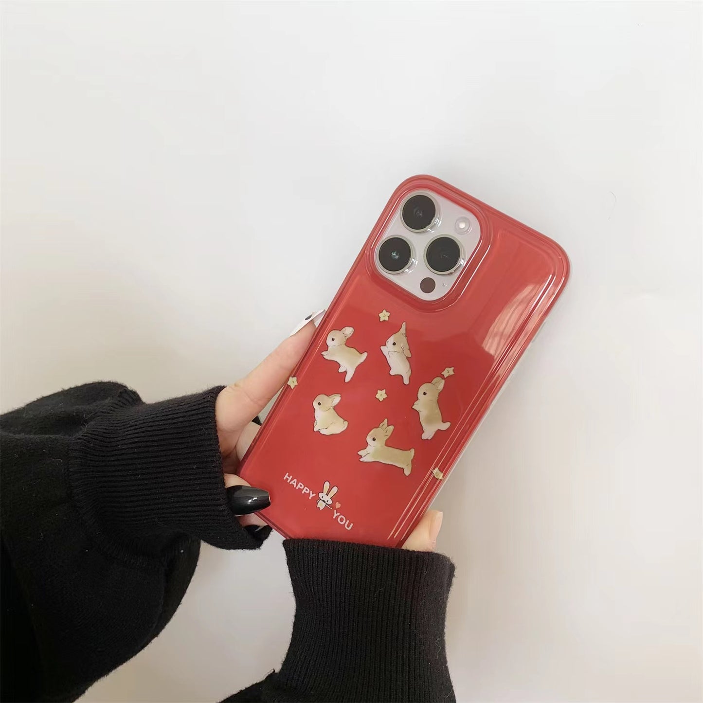 Luxury Original Thin Soft Cover Candy Case rabbit Silicone shockproof Phone Case for iphone 14