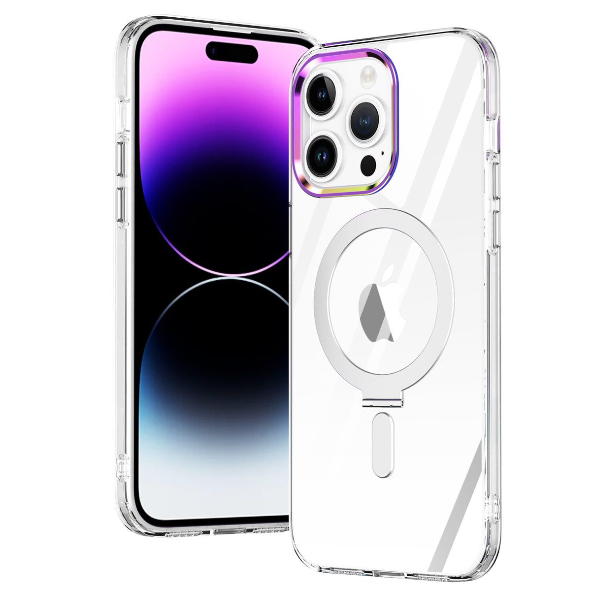 360 Full Protect Cover Wireless Charging Phone Case TPU PC Clear Magnetic Case for iphone 12