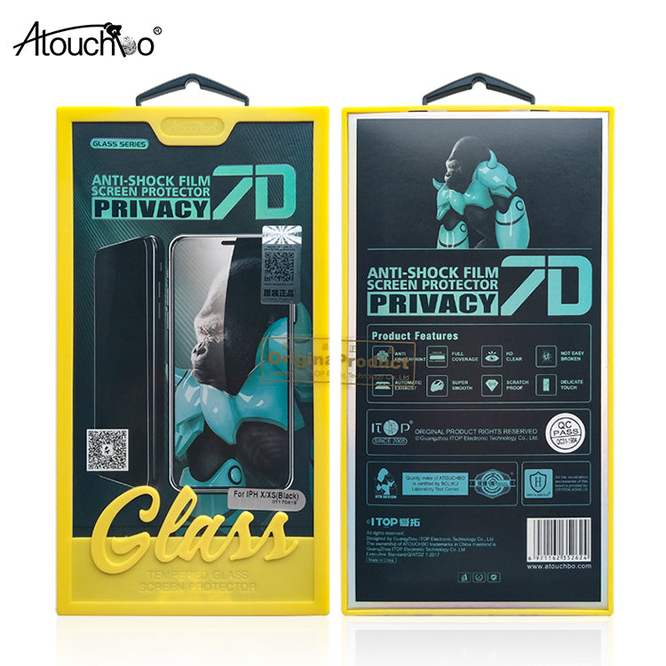 Atouchbo Full Cover Anti Spy Peep Privacy Screen Protector for iPhone X XS MAX XR 11 Pro Max 12 6 6S 7 8 Plus 9H Tempered Glass