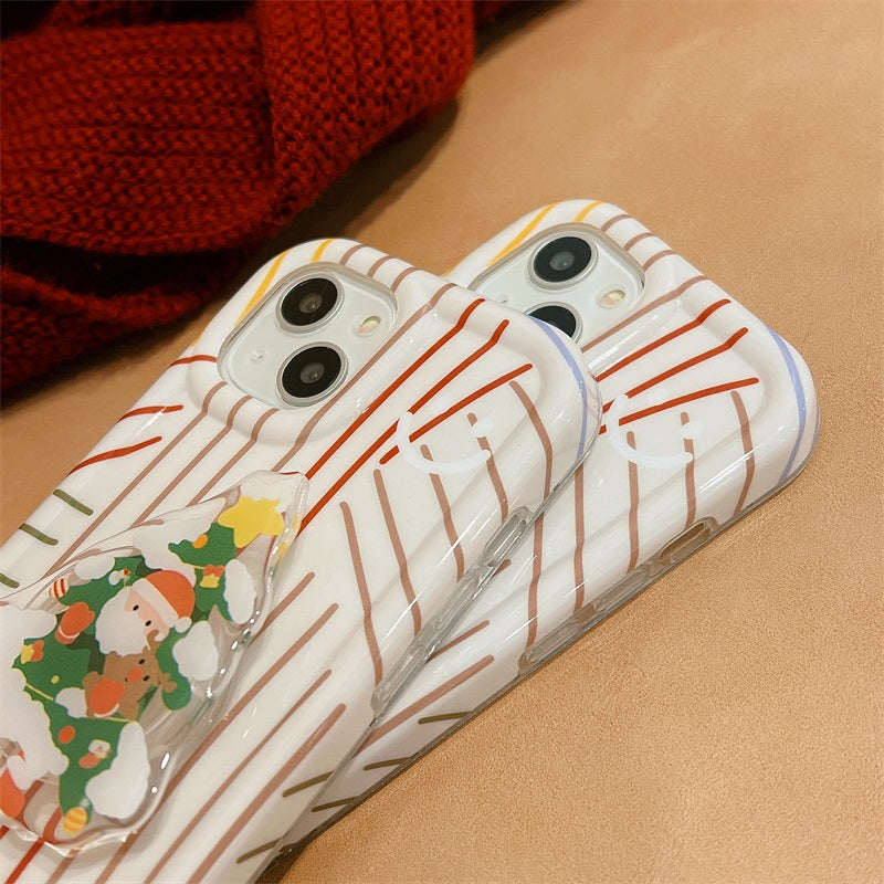 Stripe phone case customize Christmas OEM/ODM mobile phone case Christmas phone case for iPhone 14 13 12 11