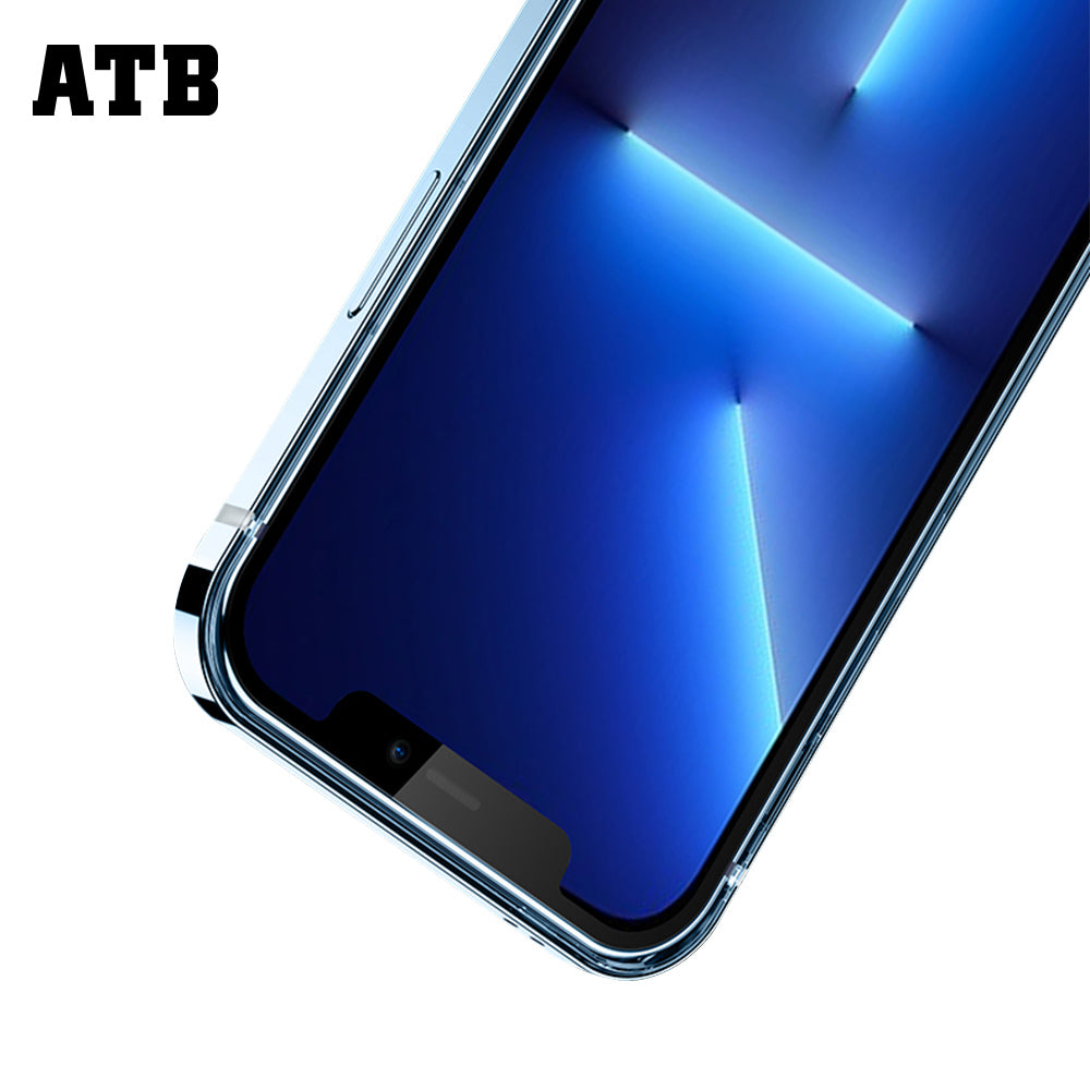 ATB Transparent Magnetic Small Steel Metal Phone Case Shockproof for Phone Wireless Charger for Iphone 13 Pro Max 12 Magsafes