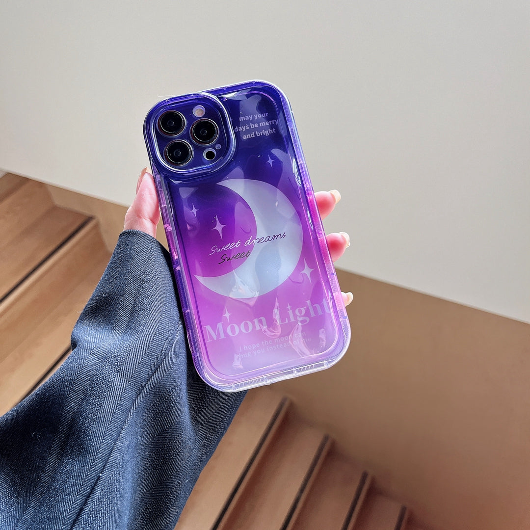 Luxury Meteorite IMD-translucent moon glitter card mobile phone case For iphone 11 12 13 14 mobile cover