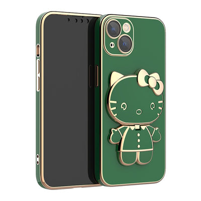 Newest Popular Luxury KT cat 6d plating with lens film Electroplate Tpu Phone Case for iPhone 11