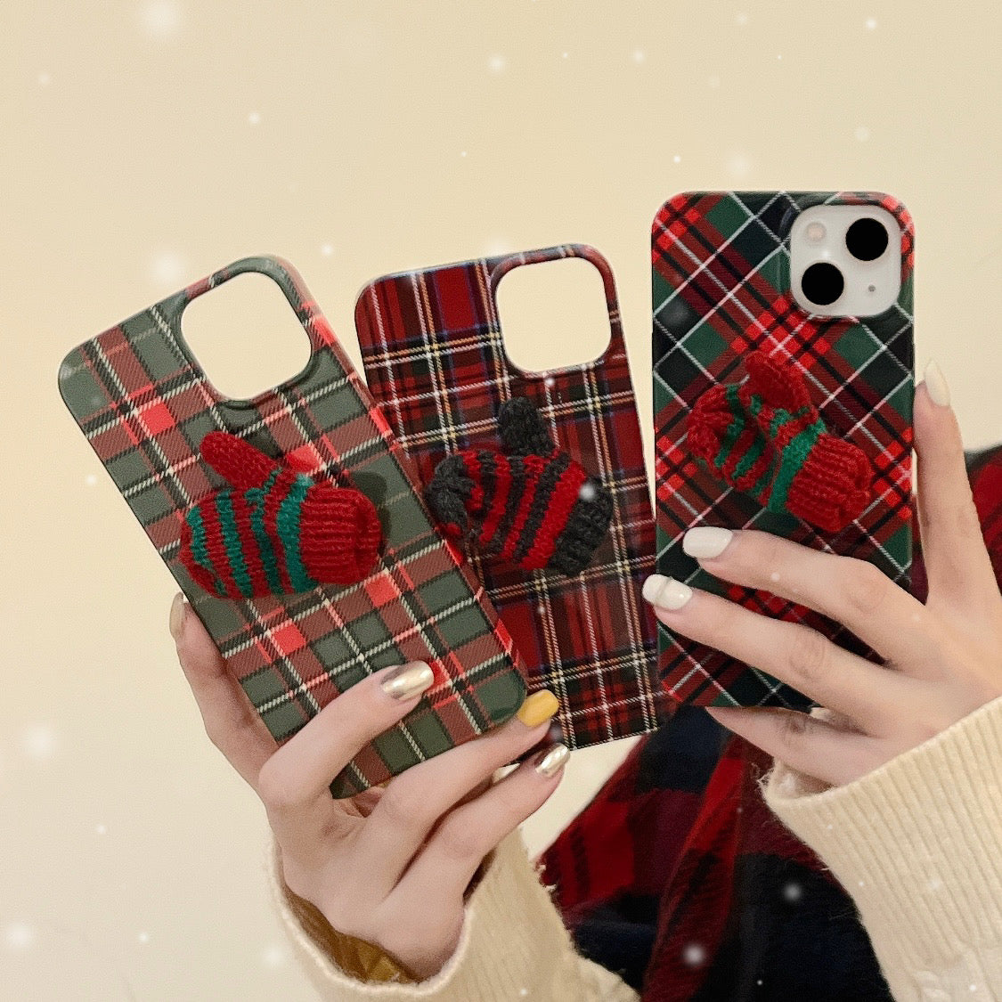 New Fashion Vintage Plaid Small Phone Case candy colorful shockproof cute phone case for iPhone 14