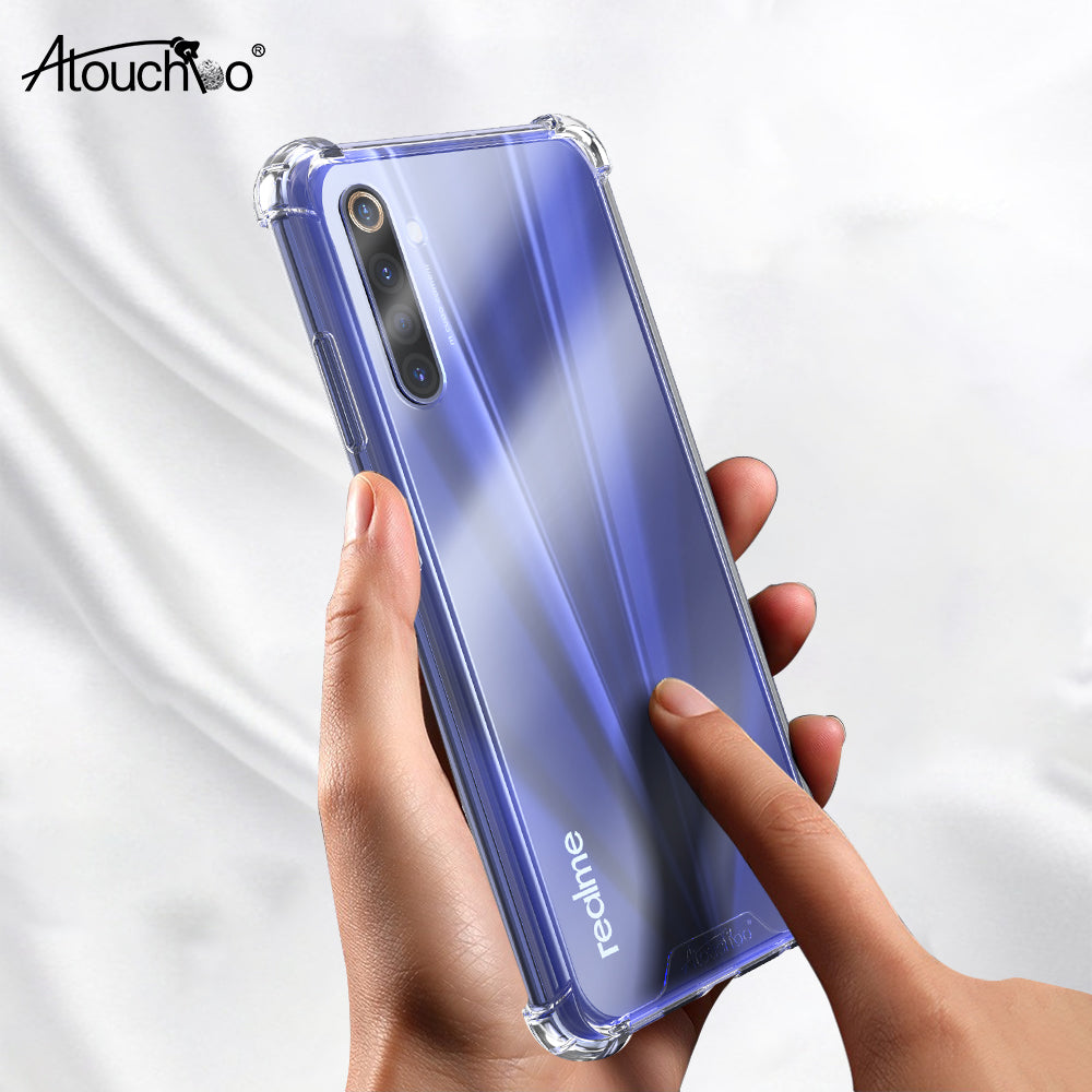 Atouchbo Clear Anti-Shock Phone Case for Realme 6 Pro 5 3 Transparent Back Cover for OPPO A92/A72/A52 Realme X2 Pro/Ace XT/X2