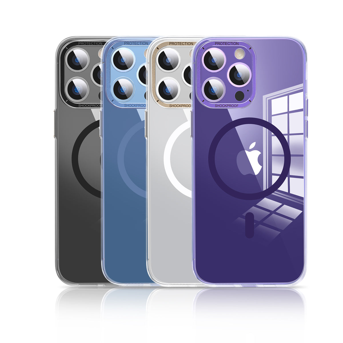 Protection Transparent Magnetic Wireless Charging Case silicone Clear Phone case for iPhone 14 pro max