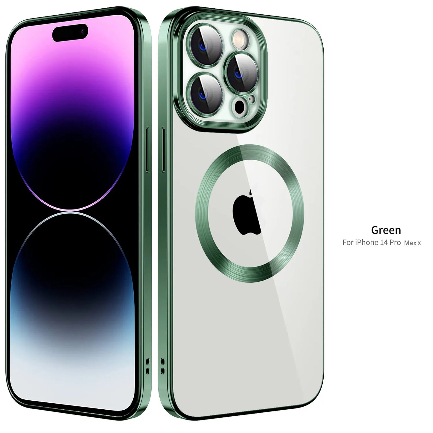 Magnetic Wireless Charge Case for IPhone 14 13 Luxury Purple TPU Charging Phone Case for Iphone 11 12 13 Pro Max Plus