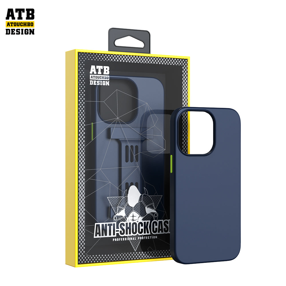 Atb Magnetic Bracket Phone Case For Iphone 14 Pro Max Metal Lens Frame Key Tpu Pc Back Cover For Iphone 14 13 12 11