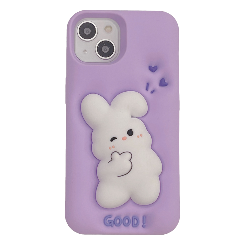 Amazon Popular 3D Rabbit Pattern Mobile Protection TPU Silicon Covers Cases For Iphone 11 14 Case 12 13 Pro Max
