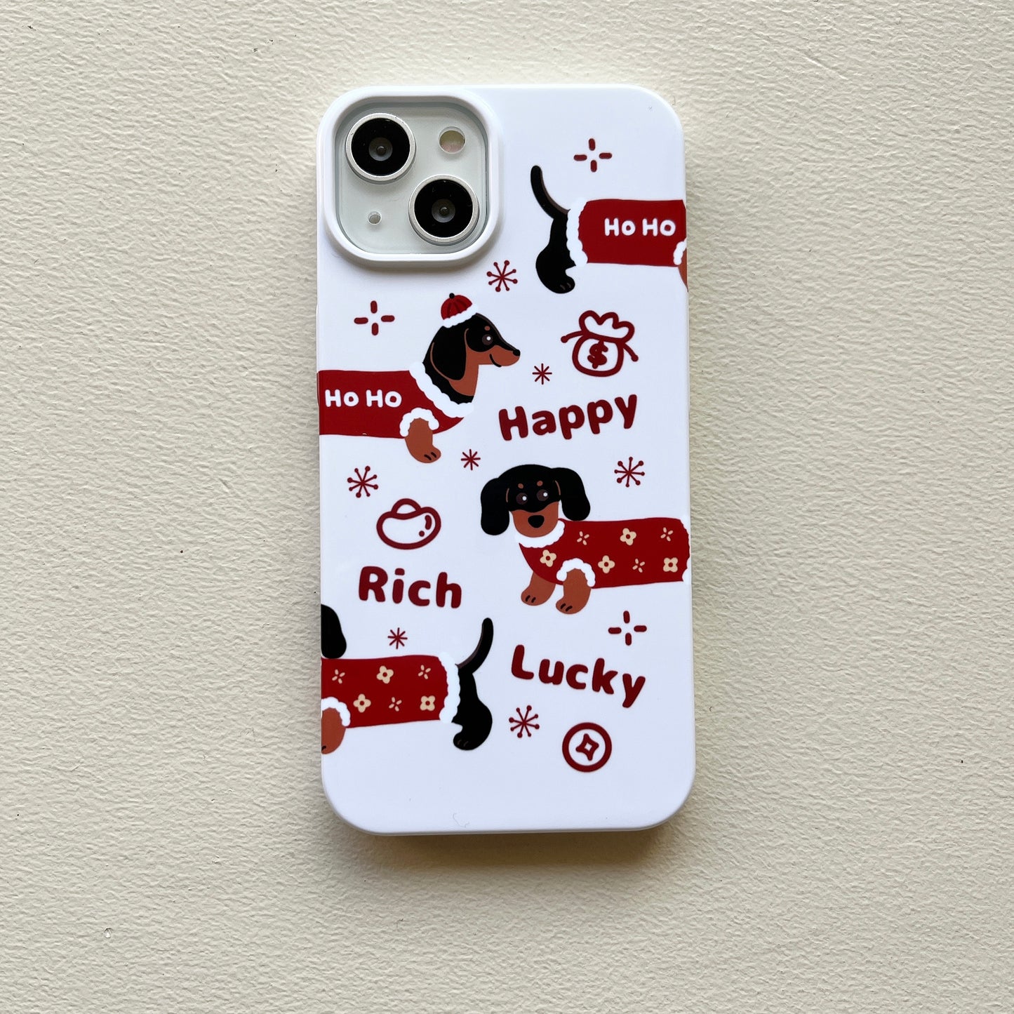 2023 New trends cute dog phone case protection shockproof candy hit color phone case for iphone 14