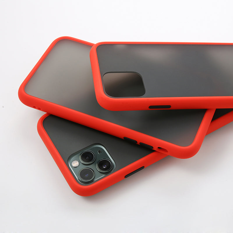 Matte Translucent Phone Case for iPhone X XR 11 Pro XS MAX 7 8 6S 6 Plus Hybrid TPU PC Shockproof Cover Full Protection Case