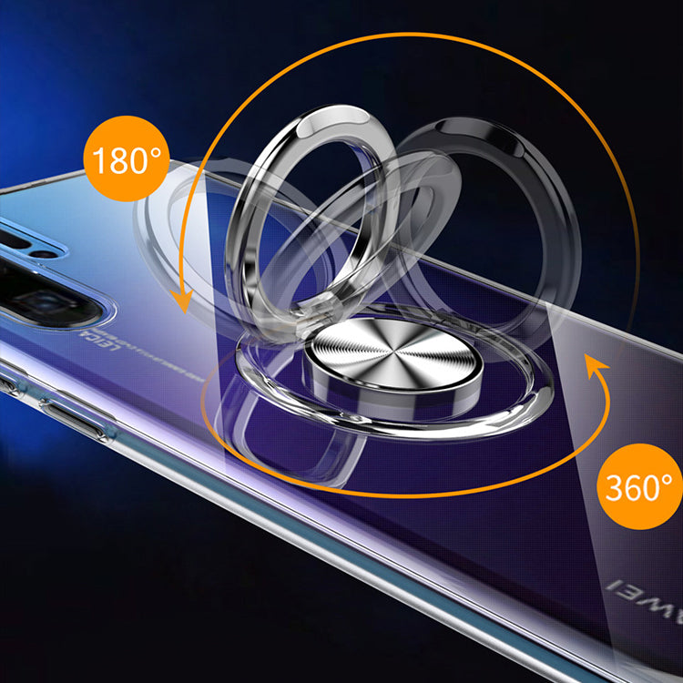 New product clear TPU magnetic ring holder mobile phone case back cover for HUAWEl P30 Pro