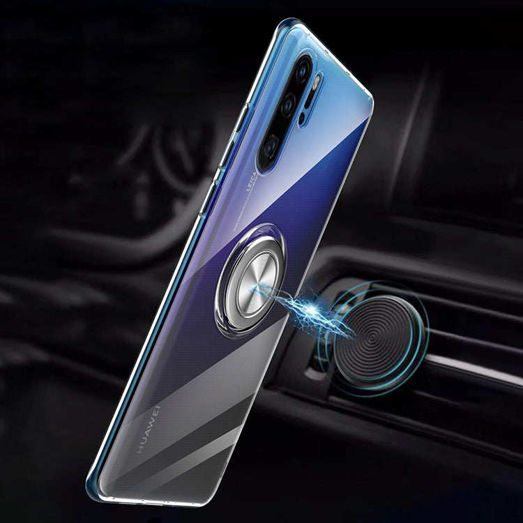 New product clear TPU magnetic ring holder mobile phone case back cover for HUAWEl P30 Pro