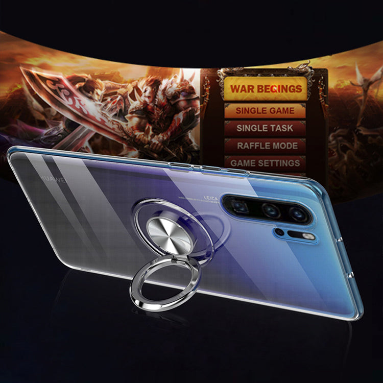 New product clear TPU magnetic ring holder mobile phone case back cover for HUAWEl P30 Pro