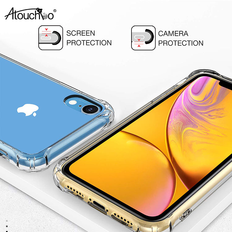 XR Case Clear Anti-Scratch Shock Absorption Cover Case for iPhone XR Clear
