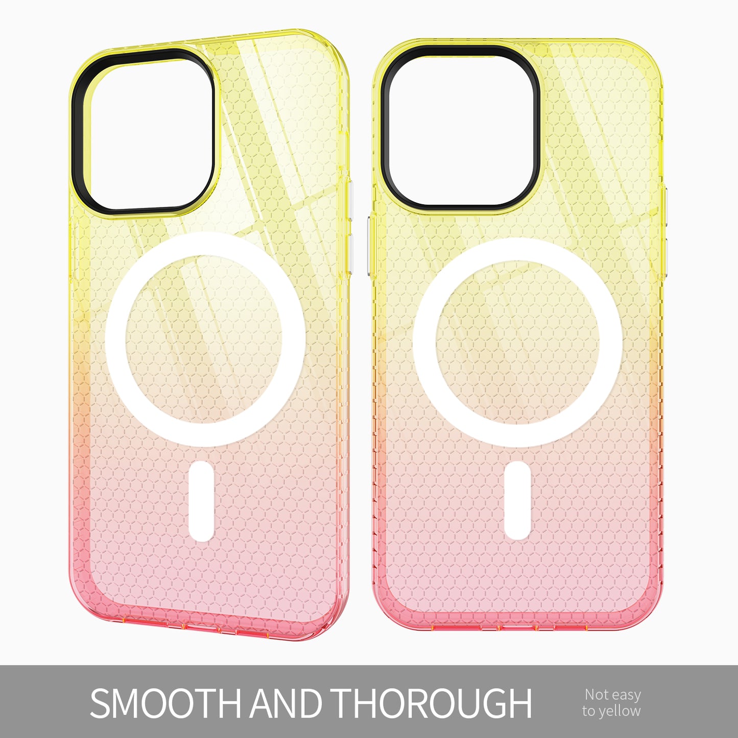 Fashion Rainbow Color shockproof Wireless Charging hard magnetic case for iphone 14 pro max