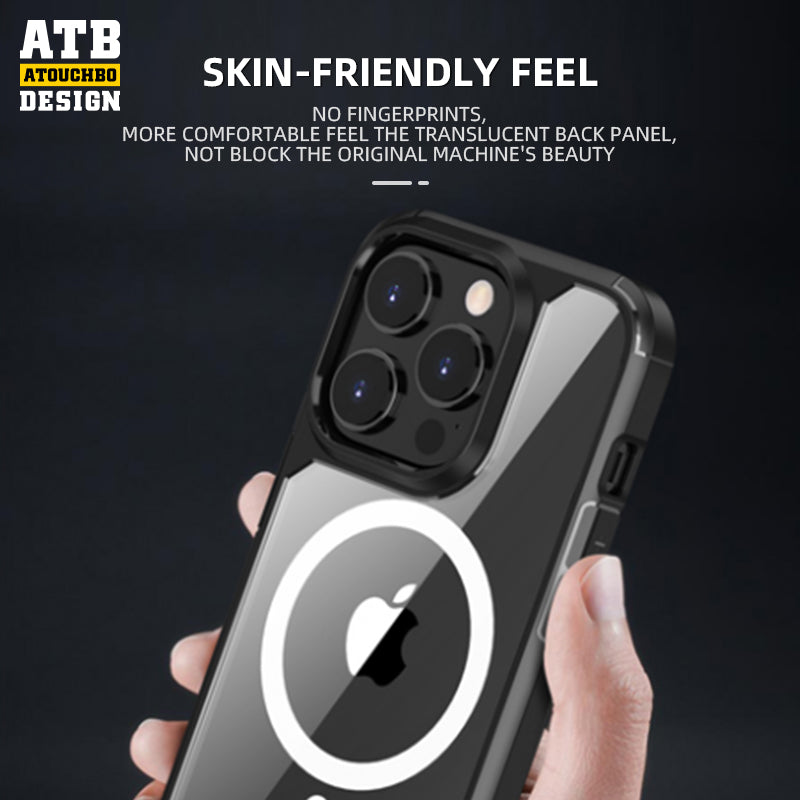 ATB Design High end Bright color high transparent back panel magnetic phone case for iPhone 14 13 12 Pro Max