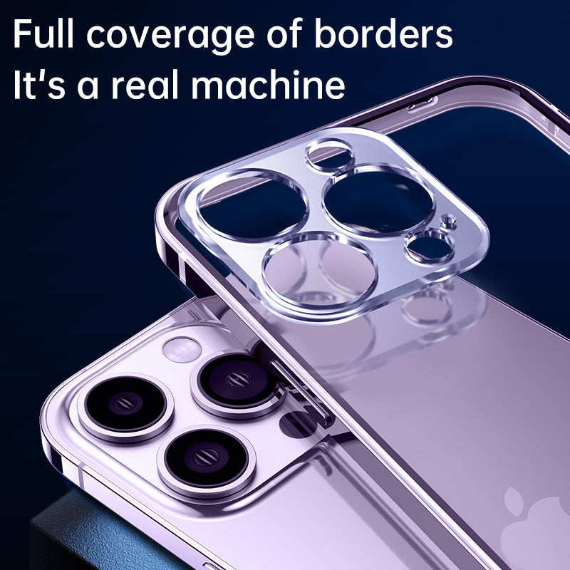 Wholesale packaging 2022 luxury clear mobile metal phone cases for iPhone 12 13 14 pro max