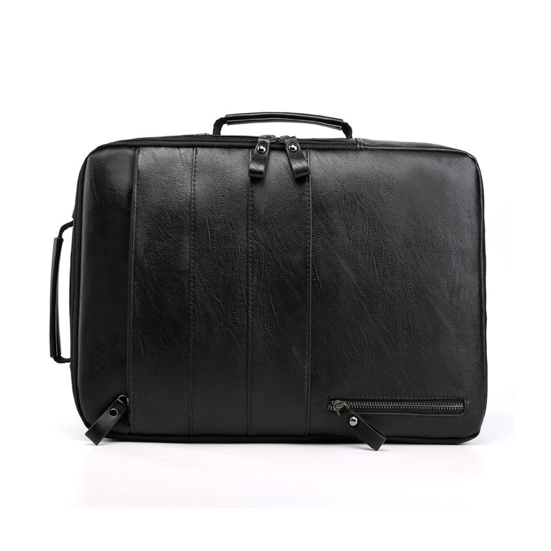 Laptop Backpack Bag Computer Office Business PU Leather Waterproof 15.6 Inch Bag for Men Fashion