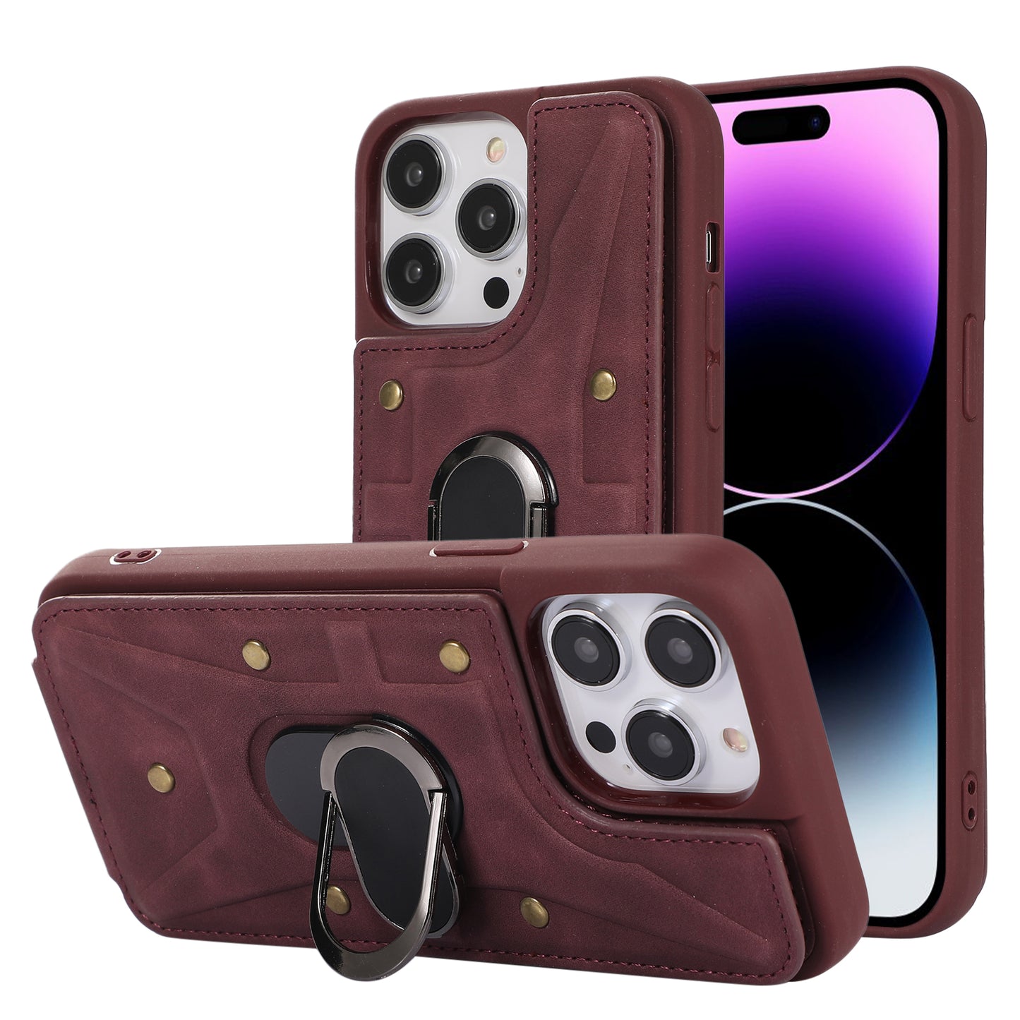 For Samsung Galaxy Phone Case Cover Pu + TPU Leather Phone Case With Ring Buckle For Samsung S20 S20 Plus