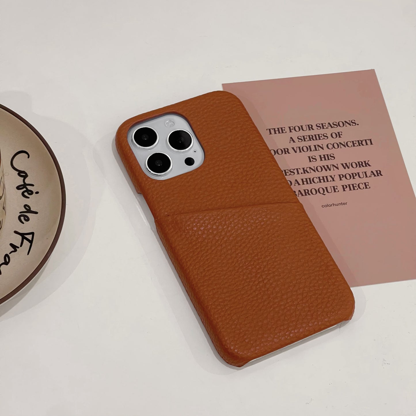 Ins Style Interesting Lychee Pattern Card Holder Iphone Case For 12 13 14 14 Pro 14 Pro Max