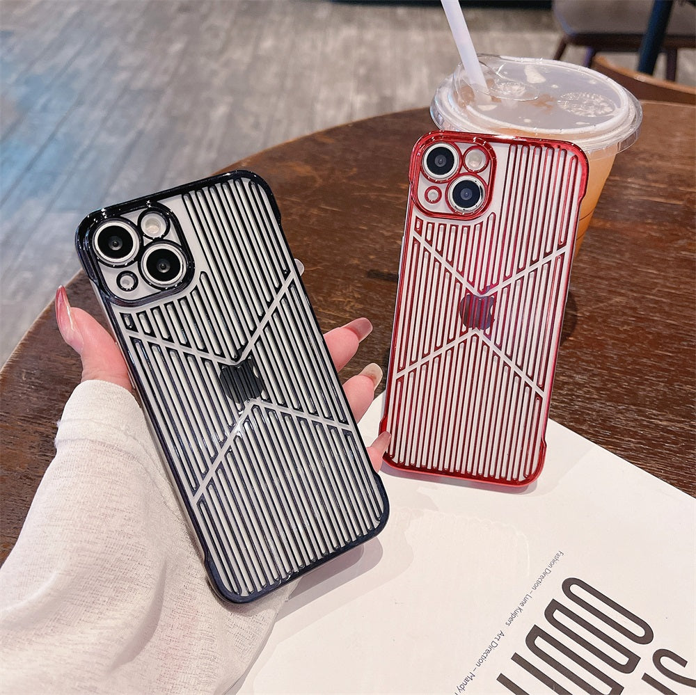 Laudtec Luxury Plating Shockproof Electroplated hollowed-out cell Phone Case for iPhone 11
