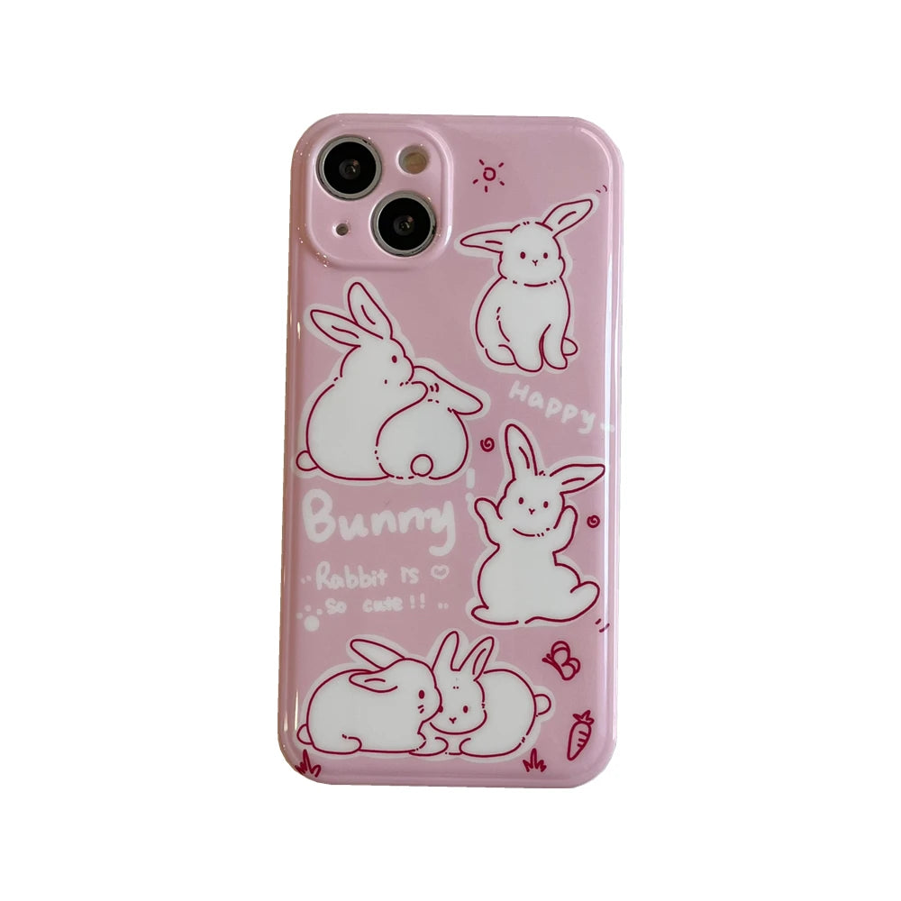 Hot Sale Cute Solid Color Cellphone Shell Rabbit pattern silicone phon itop phone cases Hot Sale Cute Solid Color Cellphone Shell Rabbit pattern silicone phon itop phone cases