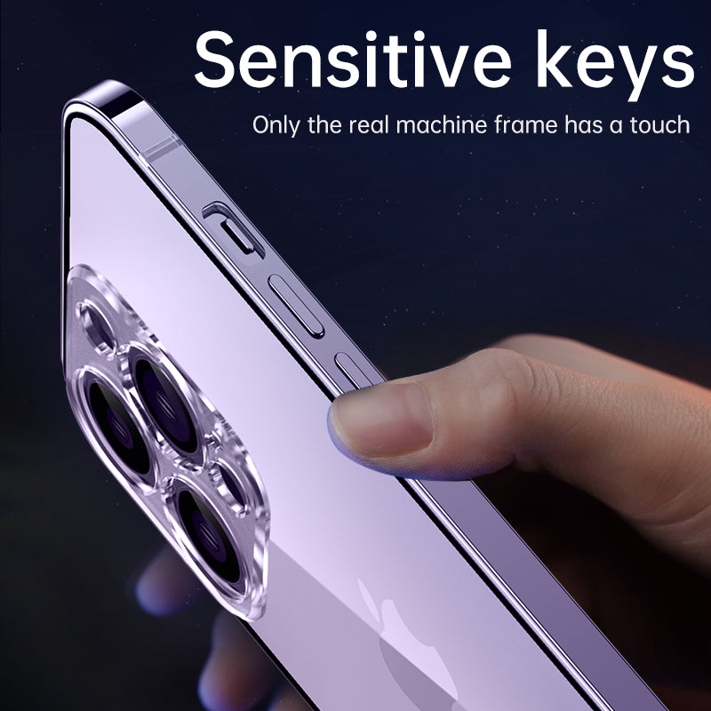 Wholesale packaging 2022 luxury clear mobile metal phone cases for iPhone 12 13 14 pro max