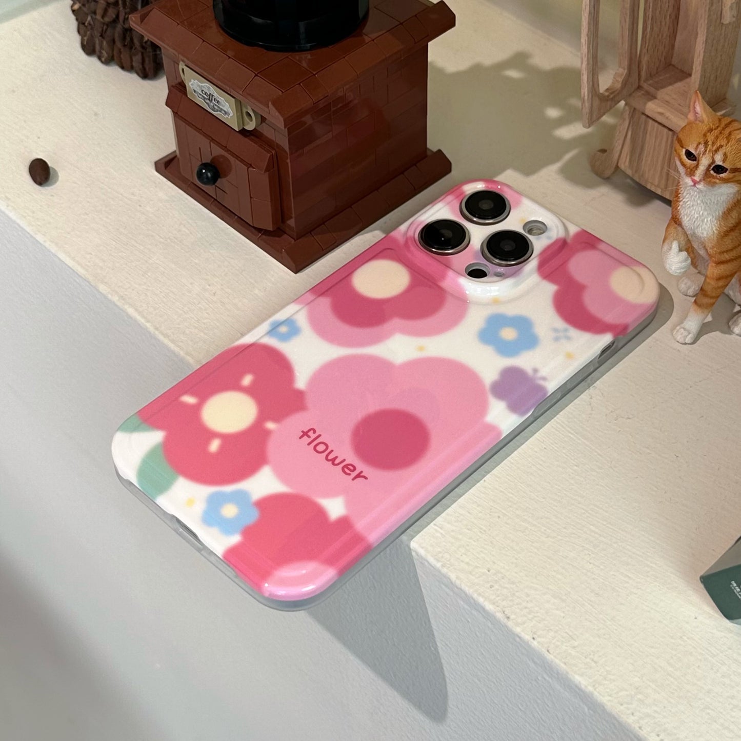 Ins Style Girls Pink Flower Phone Accessories Mobile Cover For Iphone 14 Pro Max 11 12 13 Pro Max Case