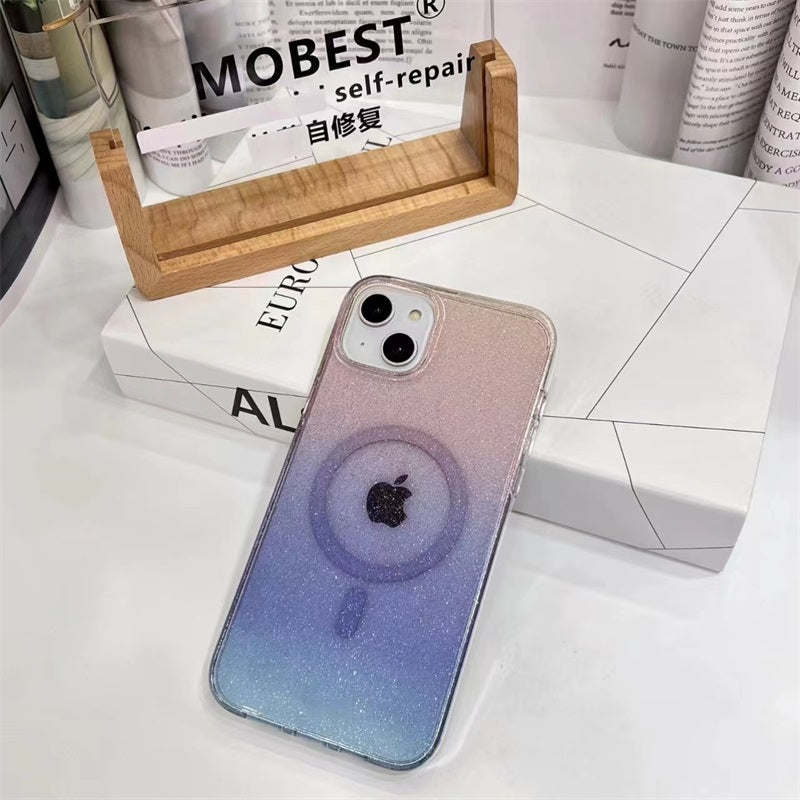 Hot sale wireless charging clear phone case shockproof magnetic transparent phone case for iphone 14