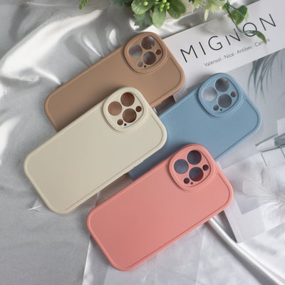 New Colorful Girl Solid Color case Beautiful Silicone Phone Case cover for iphone 14 case