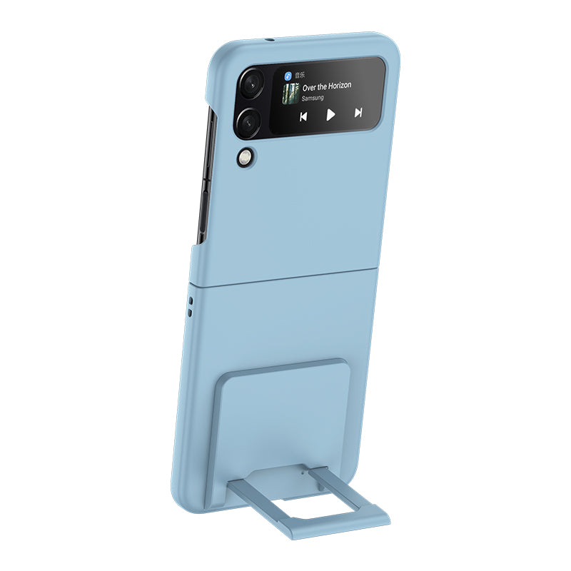 Skin-feel Shockproof Full Coverage Protective Case Mobile Phone Case with Holder For Samsung Galaxy Z Flip4 5G