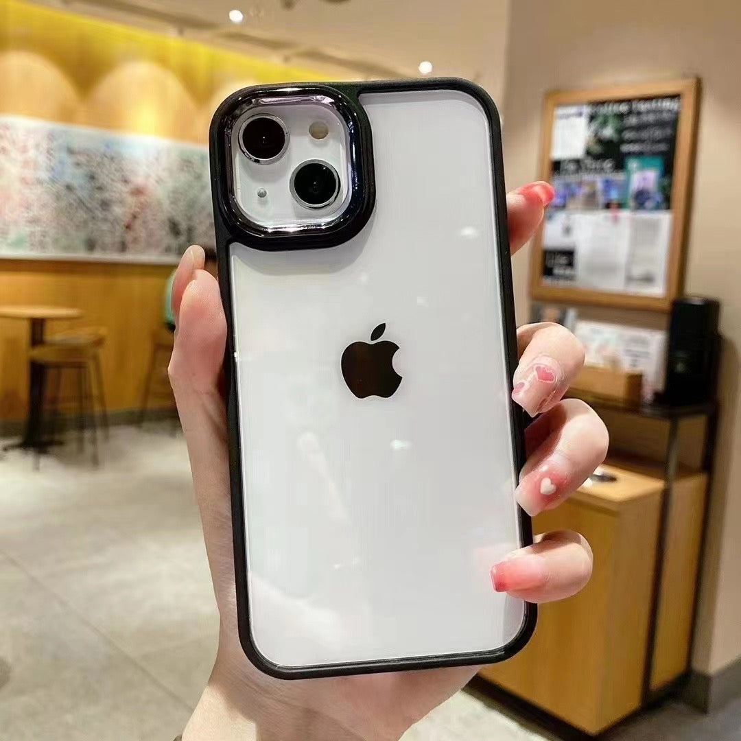 Luxury Anti-yellow Metal Lens Transparent PC Phone Case for iPhone 11 12 13/13 Pro/13 Pro Max