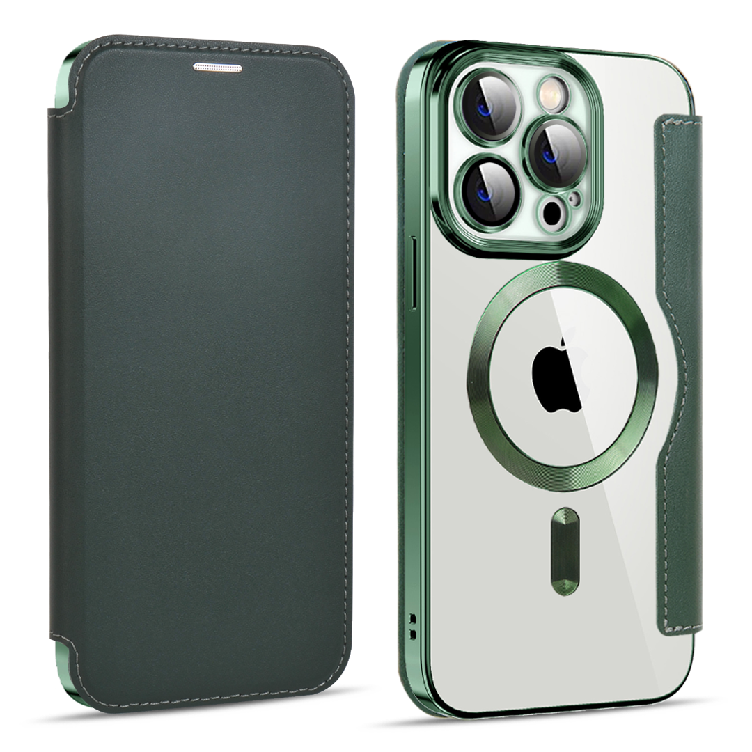 Sell well new type Magnetic suction business holster For Samsung Galaxy Phone Case Cover Pu + TPU Phone Case