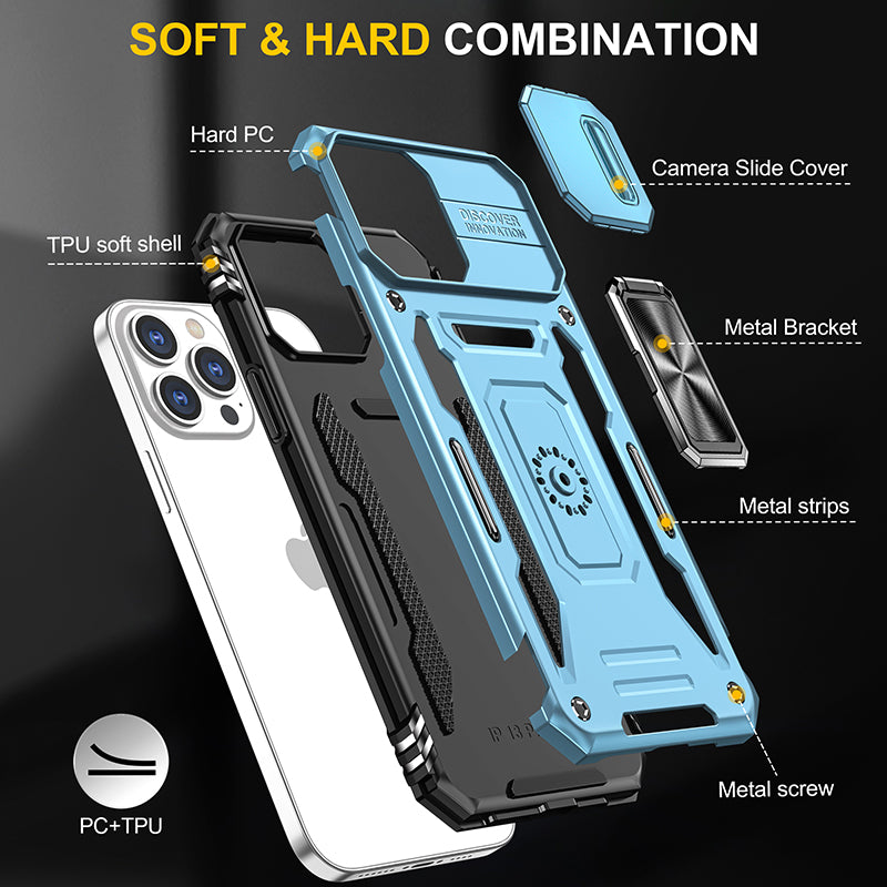 INS Style case Four corners strengthen case Shockproof blue color case for iphone 14 max
